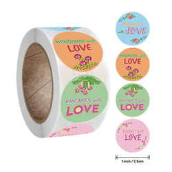 100-500pcs Love Shaped Label Sticker Scrapbooking Gift Packaging Seal Birthday Party Wedding Supply Stationery Sticker (Online Order Only)