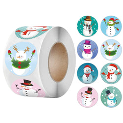 100-500pcs 6 Designs 1 Inch Christmas Theme Seal Labels Stickers For DIY Gift Baking Package Envelope Stationery Decoration (ONLINE ORDER ONLY)