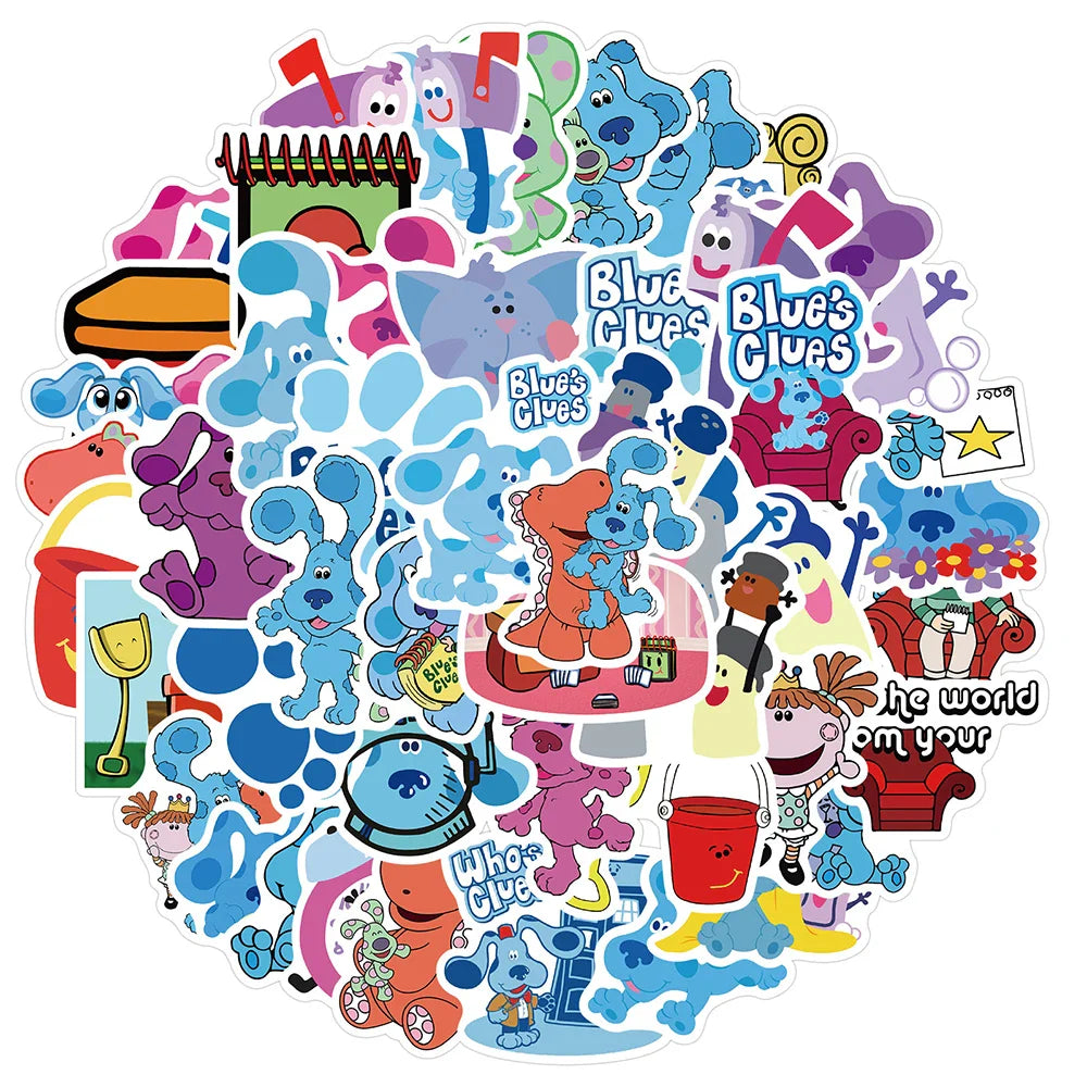 Blue's Clues Cartoon Animal Stickers 10/30/50pcs Waterproof Laptop Guitar Luggage Bicycle Anime Decals (Online Order Only)