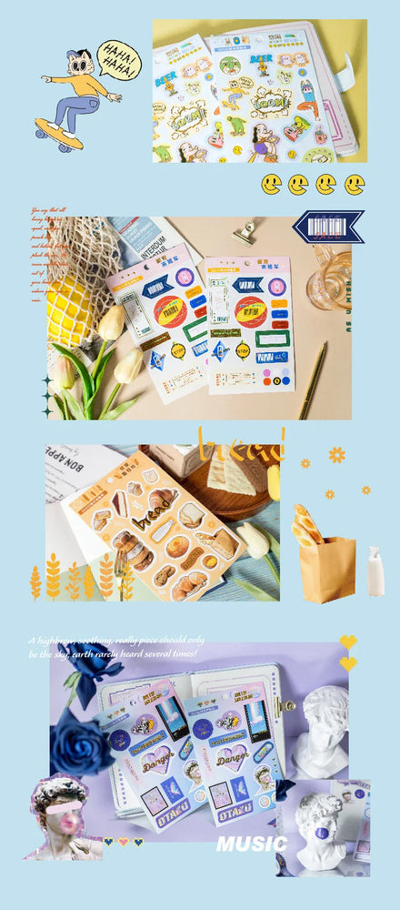 2Pcs Daydream Series Sticker Hand Account DIY Album Decoration Scrapbooking Stickers Kawaii Cartoon Stationery (ONLINE ORDER ONLY)