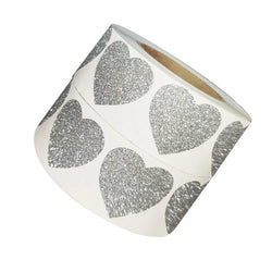 100-300pcs Diamond frosted shiny sticker heart shape labels for package wedding decoration thank you sticker stationery supply (ONLINE ORDER ONLY)
