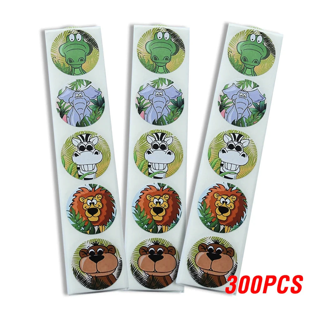 100-500pcs Spanish Reward Stickers Encouragement Sticker Roll For Kids Motivational Stickers With Cute Animals For Students (ONLINE ORDER ONLY)
