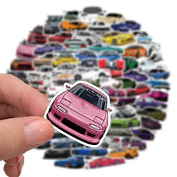 10/50/100PCS Retrofit Racing JDM Stickers Car Motorcycle Laptop Guitar Waterproof Graffiti Cool Sticker Decal Kid Classic Toys (ONLINE ORDER ONLY)