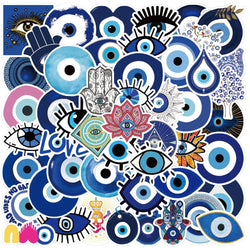 10/30/50pcs Turkish Evil Eye Graffiti Stickers Skateboard Guitar Laptop Motorcycle Luggage Bike Car Phone Cool Sticker Kid Toy (ONLINE ORDER ONLY)