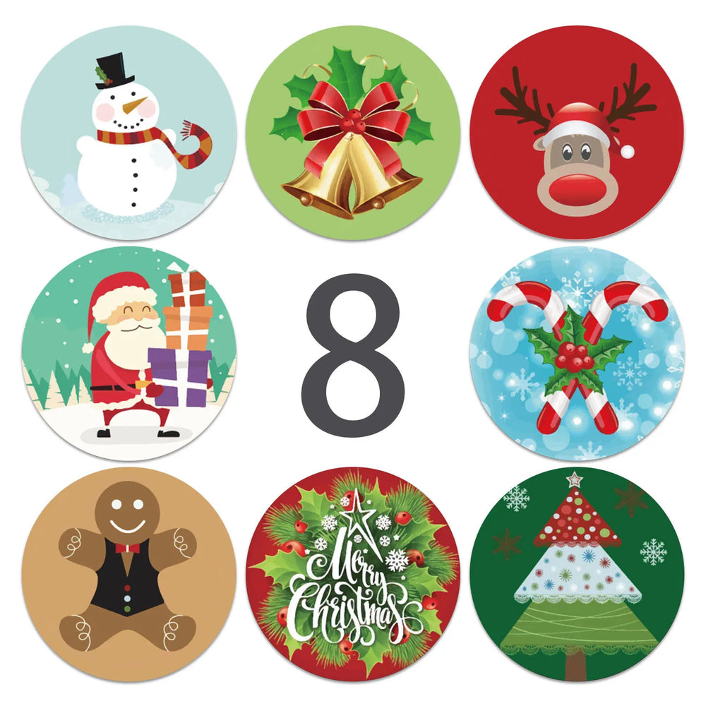 100-500pcs Thank You Sticker Design Diary Christmas Sticker Gift Sealing Sticker Holiday Birthday Party Gift Decoration Label (Online Order Only)