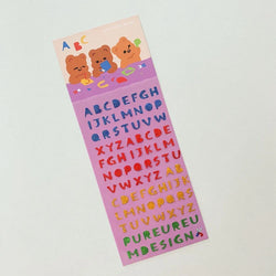 Ins Cute Cake Letter Bear Ribbon Laser Stickers Scrapbooking Decorative Sticker Korean DIY Diary Album Stick Label (Online Order Only)