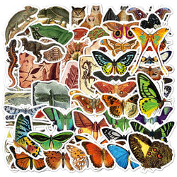 Retro Insect Stickers: Butterfly, Spider, Waterproof Decals for Kids, Laptop, Phone, Luggage, Car - 10/30/50/100pcs (ONLINE ORDER ONLY)