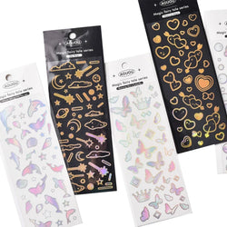 Cute Bubble Whale Bronzing Silver Sticker Aesthetics Decorative Scrapbooking Stickers School Supplies Diary Material Stickers (Online Order Only)