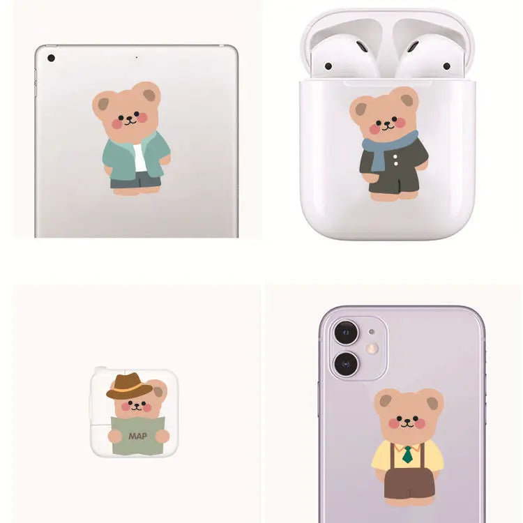 50Pcs/pack Cute Travel Bear Stickers Scrapbooking Decorative Sticker Korean DIY Diary Album Stick Label Kawaii Stationery (ONLINE ORDER ONLY)