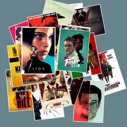 25pcs Classic Movie stickers For Luggage Laptop Art Painting Kill Bill Pulp Fiction Poster Stickers waterproof skateboard toy (Online Order Only)