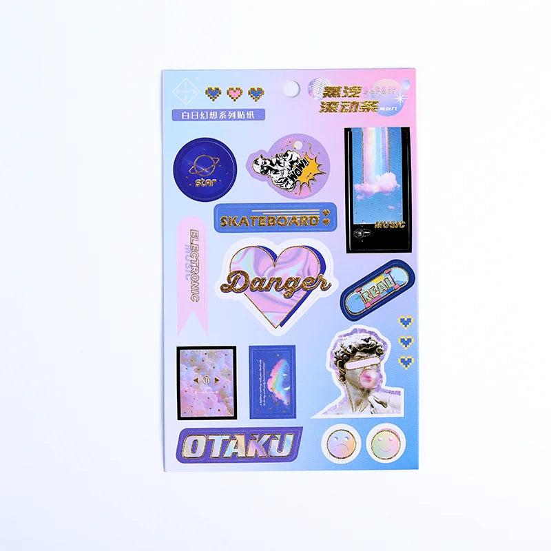 2Pcs Daydream Series Sticker Hand Account DIY Album Decoration Scrapbooking Stickers Kawaii Cartoon Stationery (ONLINE ORDER ONLY)