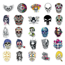 10/30/50/100PCS Horror Skull Zombie Waterproof Skateboard Fridge Bike Laptop Motorcycle Luggage Car Cool Graffiti Decal Sticker (ONLINE ORDER ONLY)