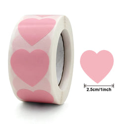 Colorful Heart ShapeSticker For Kids Reward Sticker Pink Dots Labels Valentine's Day Love Sticker Label Gift (ONLINE ORDER ONLY)