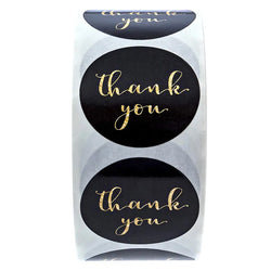 100-500pcs Round Clear Merry Christmas Stickers Thank You Card Box Package Label Sealing Stickers Wedding Decor Stationery (ONLINE ORDER ONLY)