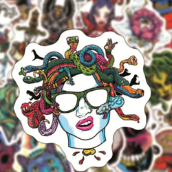 10/50/100PCS Horror Series Stickers Skull Zombie Skateboard Guitar Laptop Motorcycle Suitcase Bike Cool Sticker Decal Kid Toy (ONLINE ORDER ONLY)
