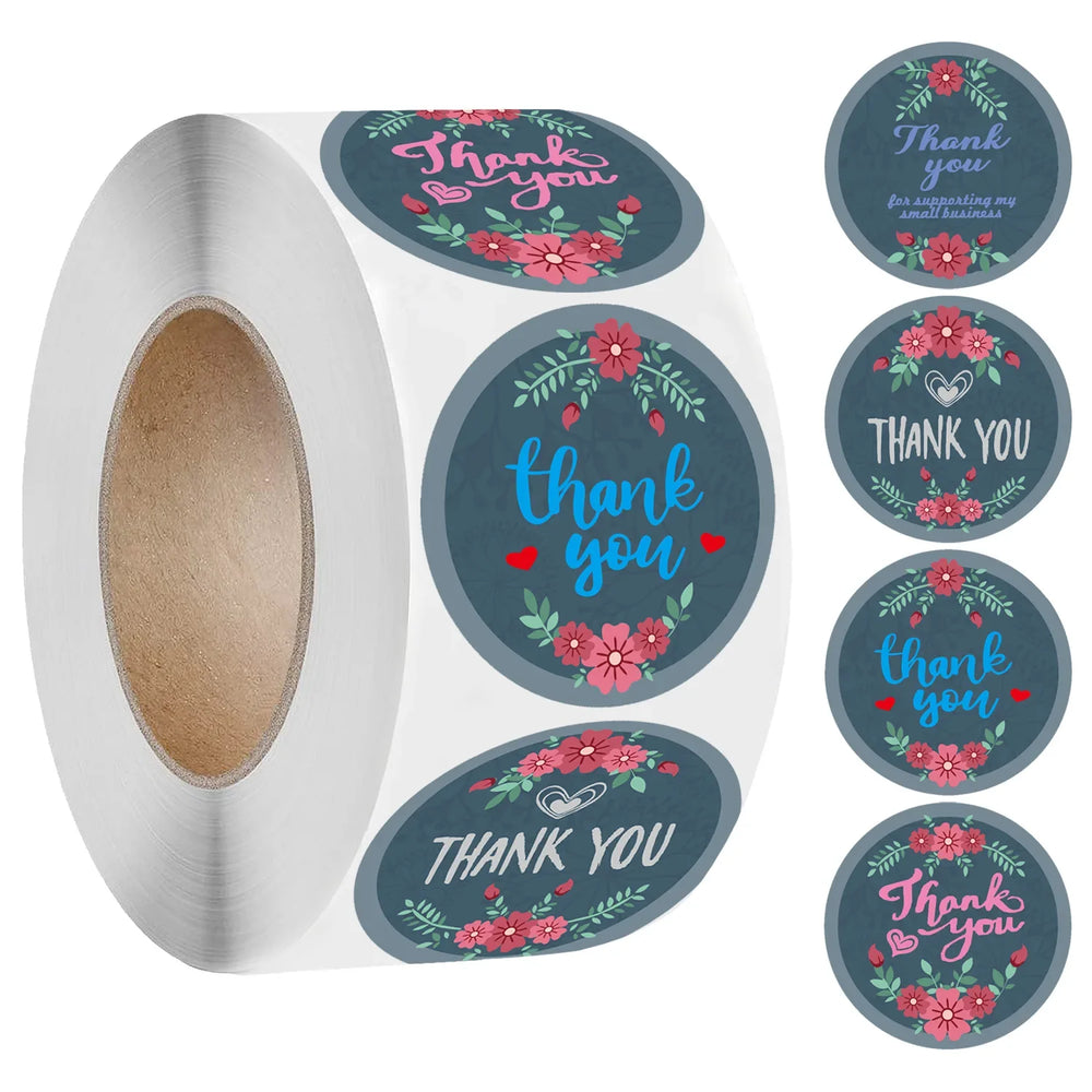 100-500pcs Envelope Seal Labels with 8 Flower Patterns Stickers Self Adhesive Sticker Labels for Party Decor,Birthday,Wedding (ONLINE ORDER ONLY)