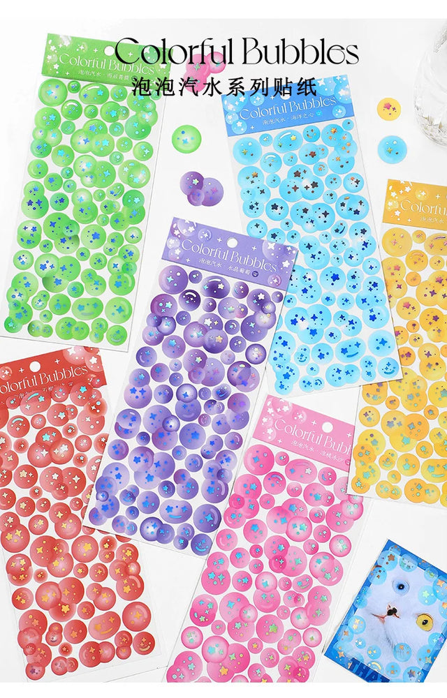 Bubble Soda Series Series Stickers Scrapbooking Decorative Sticker Korean DIY Diary Album Stick Label Kawaii Stationery (ONLINE ORDER ONLY)