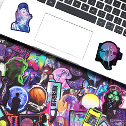 Holographic Cartoon Stickers Pack for Guitar, Motorcycle, Luggage, DIY Toy Decals (Online Order Only)