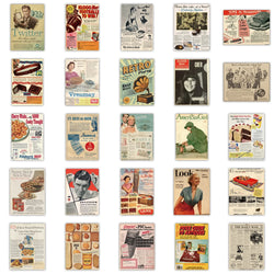 10/30/50PCS Vintage Stickers For Stationery Laptop Adesivos Craft Supplies Scrapbooking Material Custom Retro Decal Toy Stickers (ONLINE ORDER ONLY)