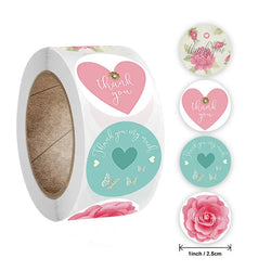 Stickers 500 Pcs/roll New Smile Smiley Face Thank You Round Sticker Label Sticker Logo Stickers Custom (ONLINE ORDER ONLY)