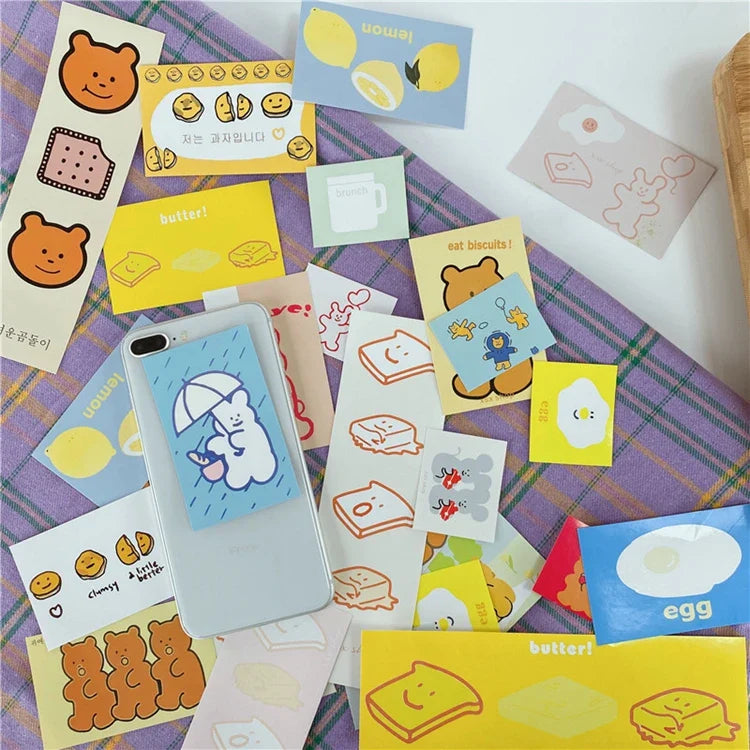 27Pcs/lot Korean ins Cute Biscuit Bear Decorative Sticker Kawaii Stationery Sticker Scrapbooking DIY Diary Album Stick Label (ONLINE ORDER ONLY)