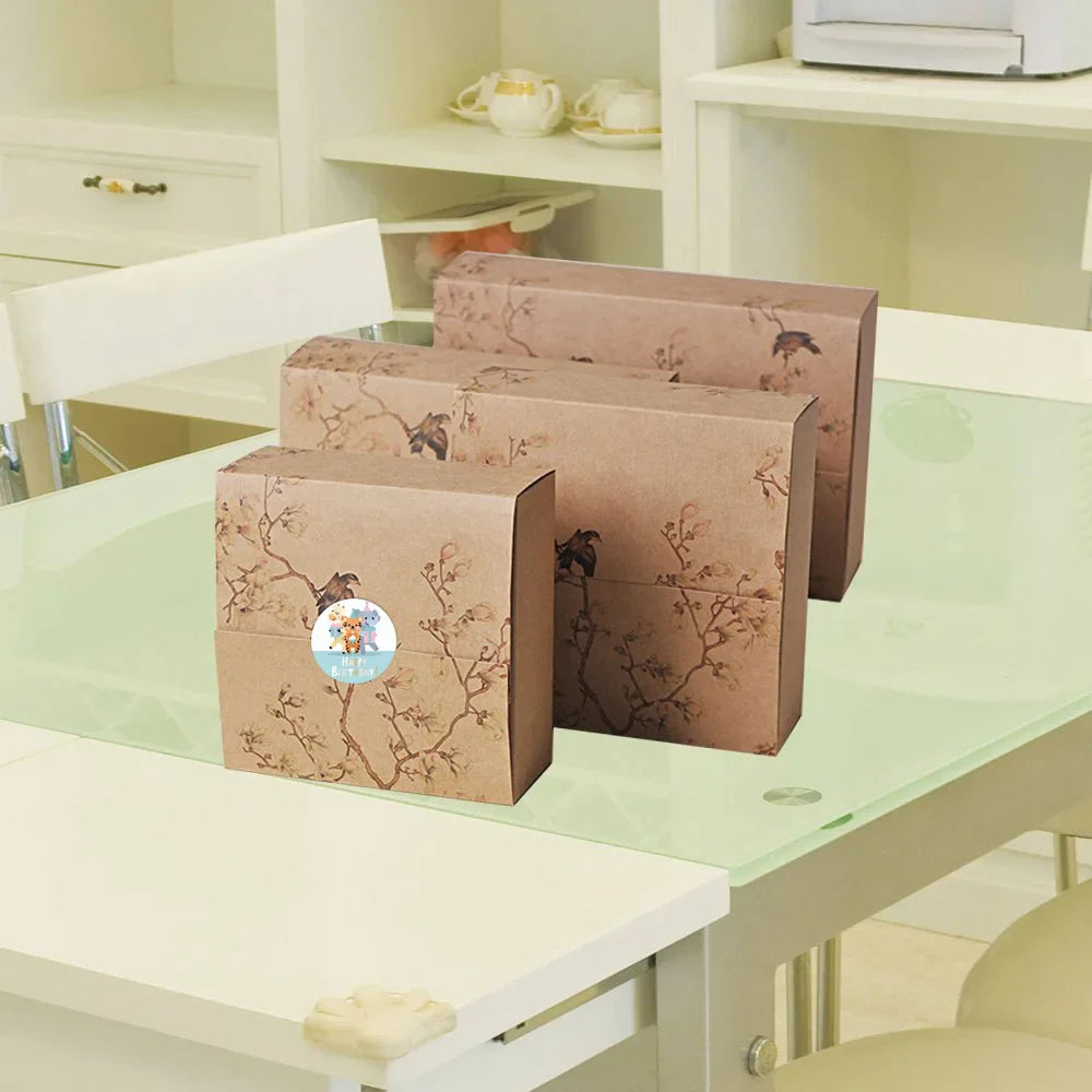 100-500pcs Cute Happy Birthday Stickers Children's Birthday Party Gift Sealing Decorations Greeting Card Labels (ONLINE ORDER ONLY)