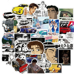 Initial D Stickers Pack: Laptop, Fridge, Guitar, Luggage, Skateboard, Phone, Car, Bike, Waterproof, Graffiti, Kids Toys (Online Order Only)