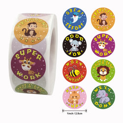 2024New Animals Cartoon Stickers for Kids Classic Toys Sticker School Teacher Reward Sticker Various Styles Designs Pattern (ONLINE ORDER ONLY)