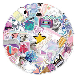 LL-129# Psychedelic Steam Wave Series 50/pcs sticker Laptop collection Gift Home Decor Fridge Styling Mixed Stickers (Online Order Only)