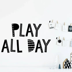 Scandi Play All Day Wall Decal Kids Room Decor (ONLINE ORDER ONLY)