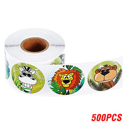 100-500pcs Spanish Reward Stickers Encouragement Sticker Roll For Kids Motivational Stickers With Cute Animals For Students (ONLINE ORDER ONLY)