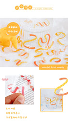 40Pcs/pack Heart Ribbon Series Stickers Hand Account Scrapbooking Decorative Sticker Korean DIY Material Stickers Stationery (ONLINE ORDER ONLY)