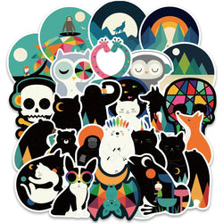 100pcs Animal Cartoon Stickers PVC Toys for Kids Scrapbook Diary (Online Order Only)