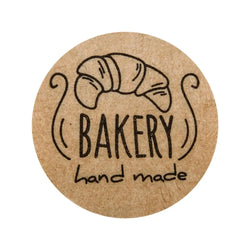 100-500pcs Kraft Paper Hand Made Stickers "bakery" Scrapbooking For Cookie Boxes Seal Labels Sticker Cute Stationery (Online Order Only)