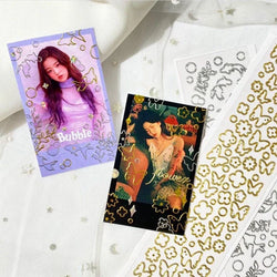 Gold Silver Butterfly Heart Cherry Series Stickers Korea Ins Hand Account Creative DIY Deco Material Stickers Stationery (ONLINE ORDER ONLY)