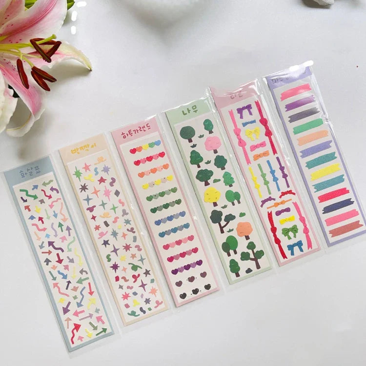 Fresh Simple Laser Sticker Idol Card DIY Material Scrapbooking Decorative Sticker Diary Album Stick Label Korean Stationery (ONLINE ORDER ONLY)