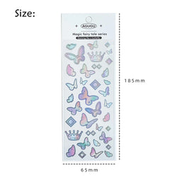 Cute Bubble Whale Bronzing Silver Sticker Aesthetics Decorative Scrapbooking Stickers School Supplies Diary Material Stickers (Online Order Only)