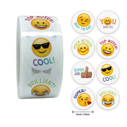 Stickers 500 Pcs/roll  Face Encouragement Reward Sticker Children Toy Decoration Sticker Label (Online Order Only)