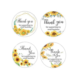 500pcs/Roll Sunflower Thank You Business Sticker Labels Roll Customer Appreciation Gift Seal Label Sticker (ONLINE ORDER ONLY)