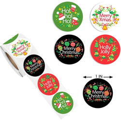 100-500Pcs Merry Christmas Santa Claus Sticker 1inch Decor DIY Wrapping Gift Decoration Xmas Kids Thank You Seal Label (ONLINE ORDER ONLY)