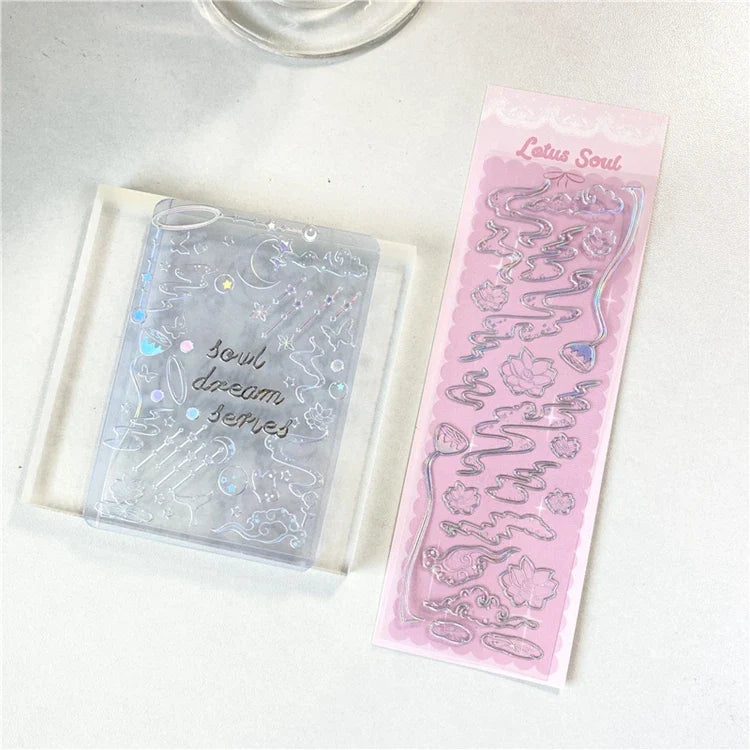 Ins Creative Laser Hot Stamping Sticker Butterfly Whale Stickers Idol Card Hand Account Decoration Stickers Kawaii Stationery (ONLINE ORDER ONLY)