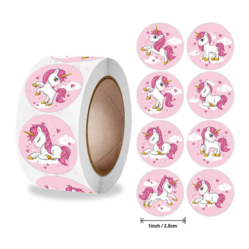 100-500pcs Round Happy Day Stickers For Envelope Seal Labels Gift Packaging Decor Birthday Party Scrapbooking Stationery Sticker (Online Order Only)
