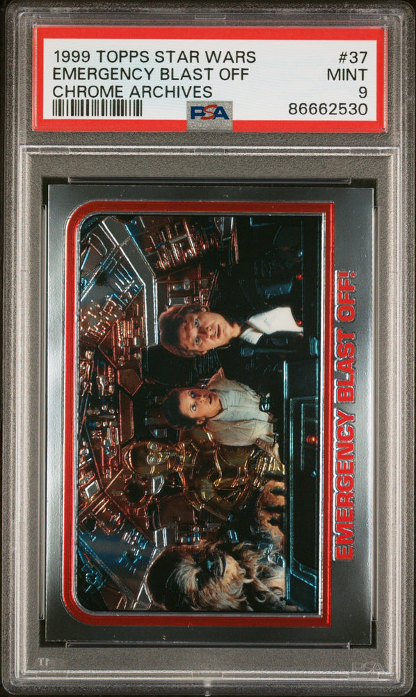1999 TOPPS CHROME STAR WARS CHROME ARCHIVES EMERGENCY BLAST OFF CHROME ARCHIVES #37 - PSA 9 (Online Order Only)