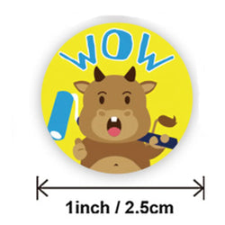 100-500pcs Reward Motivational Stickers Cartoon Animal Kids Toy Circus Elephant Lion Monkey Dolphin Stickers For Children Gifts (Online Order Only)