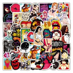 10/30/50/100PCS Waterproof Tease Vulgar Sexy Beauty Girls Stickers Car Bike Luggage Laptop Motorcycle Graffiti Sticker Kids Toy (ONLINE ORDER ONLY)