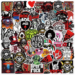 10/30/50/104PCS Rock Band Music Singer Punk Graffiti Stickers Guitar Skateboard Laptop Phone Luggage Car Motorcycle Cool Sticker (Online Order Only)
