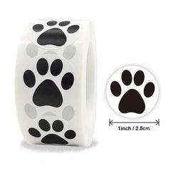 Dog Paw Print Natural Kraft Paper Thank You Stickers Seal Labes 1Inch Gift Packaging Stationery Sticker 500 Labels Per Roll (Online Order Only)