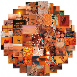 Higurashi Landscape Stickers Aesthetic Orange Decals for Luggage Laptop Phone Scrapbook Wall 10/30/56pcs (ONLINE ORDER ONLY)