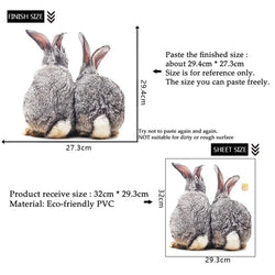 Cute Animal Wall Stickers: Rabbits, Fox, Bird - Kids Room Decor, Removable Decals (Online Order Only)