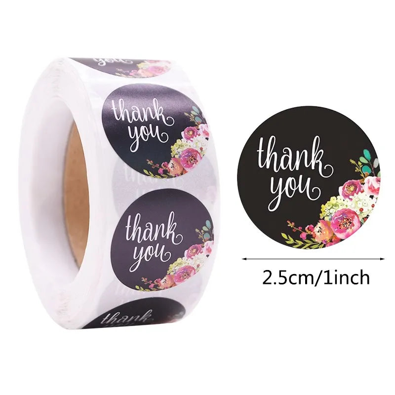 500 Labels Per Roll Thank You Sticker For Seal Label Scrapbooking Christmas Sticke Decoration Sticker Stationery Sticker (ONLINE ORDER ONLY)